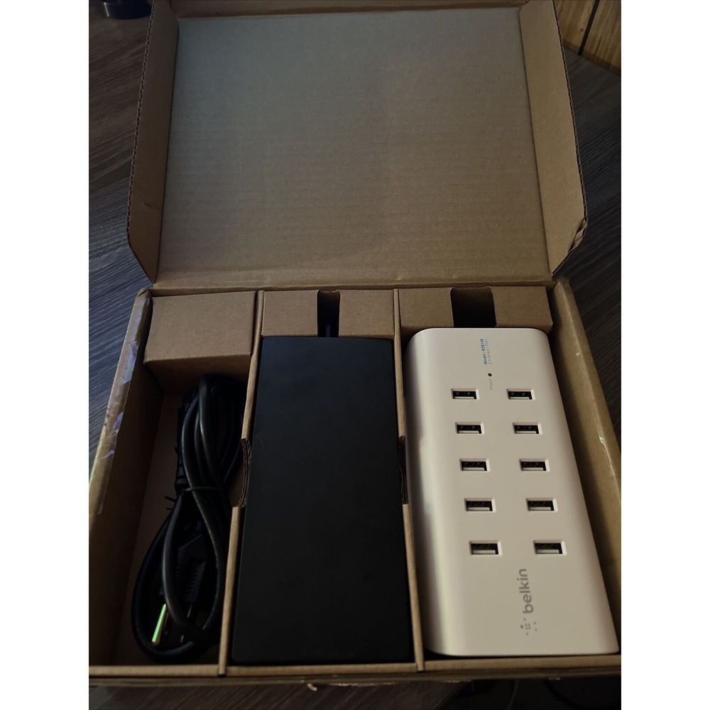 Belkin B2B139 10-Port USB-A Charging Station Desk/Wall Mountable